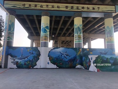 福建仙游大济高速桥墙绘